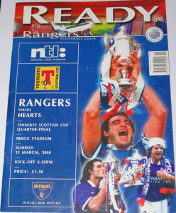 rangers v hearts 2000 programme