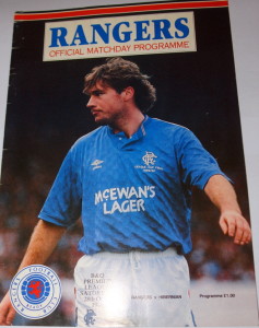 rangers v hibs 1989 game programme