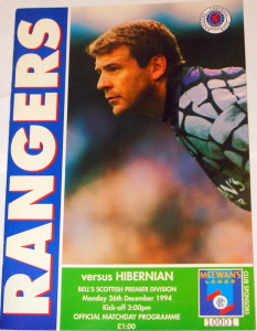 rangers v hibs 1994 programme