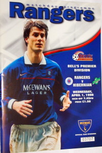 rangers v hibs 1998 programme