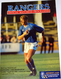 rangers v kilmarnock 1993 programme