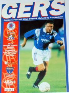 rangers v kilmarnock 1997 programme