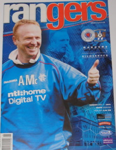 rangers v kilmarnock programme