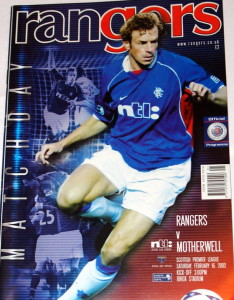 rangers v motherwell 2003 programme