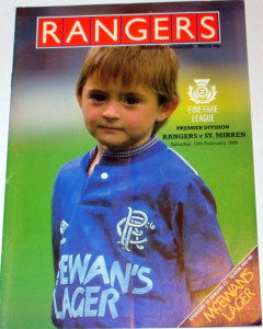 rangers vst mirren 1988 programme