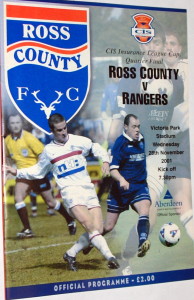 ross county v rangers 2001 programme