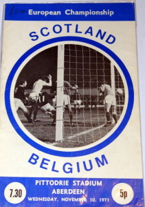 scotland v belgium 1971 programme