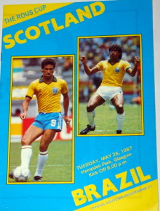 scotland v brazil 1987 programme