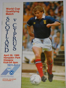 scotland v cyprus 1989 programme