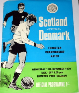 scotland v denmark 1970