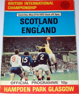 scotland v england 1972 programme