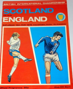 scotland v england 1976 programme