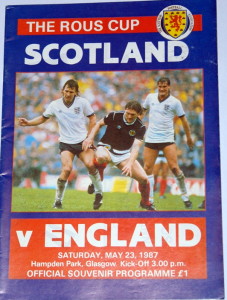 scotland v england 1987 programme