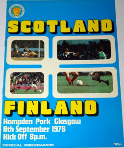 scotland v finland 1976 programme