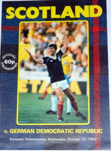 scotland v german democratic 1982 programme