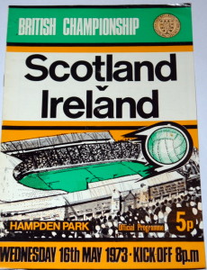 scotland v ireland 1973 programme