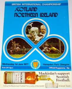 scotland v northern ireland 1977 programme