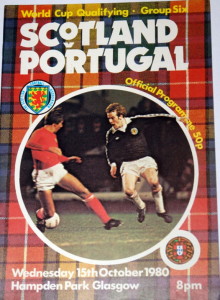 scotland v portugal 1980 programme