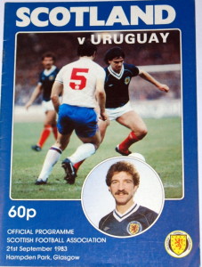 scotland v uraguay 1983 programme