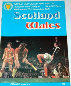 scotland v wales 1976 programme