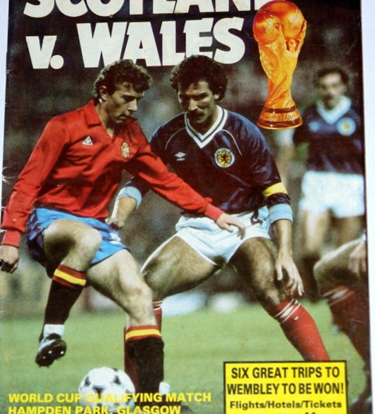 Scotland v Wales 1985 programme – Scottish Football Memorabilia