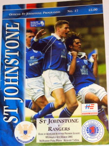 st johnstone v rangers 2002 programme