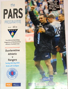 dunfermline v rangers 2004 programme