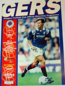 rangers v aberdeen 1996 programme