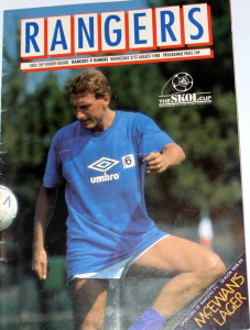 rangers v dundee 1988 programme