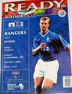 rangers v dundee 1999 programme