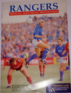 rangers v dundee programme