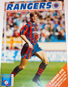 rangers v dundee united 1993 programme