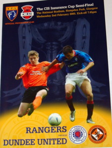 rangers v dundee united 2005 programme