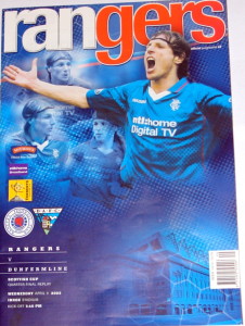 rangers v dunfermline 2003 programme