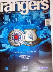 rangers v everton 2003 programme