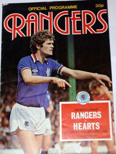 rangers v hearts 1980 programme