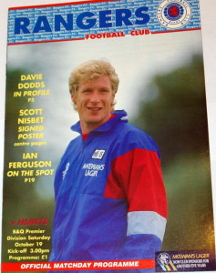 rangers v hearts 1990 programme