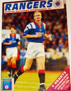 rangers v hearts 1993 programme