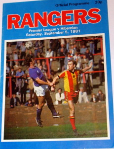 rangers v hibernian 1989 programme