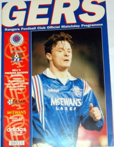 rangers v kilmarnock 1998 programme