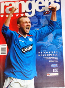 rangers v motherwell 2004 programme