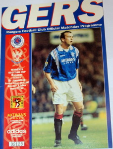 rangers v st johnstone 1997 scottish cup programme