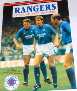 rangers v st mirren 1989 programme