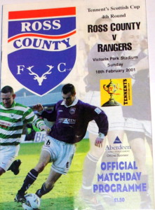 ross county v rangers 2001 programme