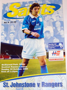 st johnstone v rangers 2000 programme