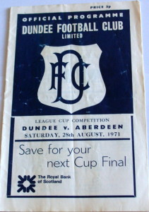 dundee v aberdeen 1971 programme