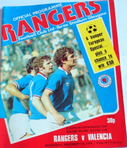 rangers v valencia 1979