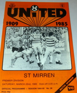 united v st mirren march 1985