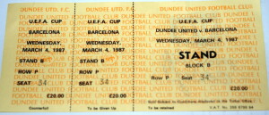 dundee united v barcelona full stub 1987