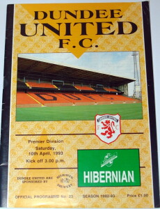 dundee united v hibernian april 1993